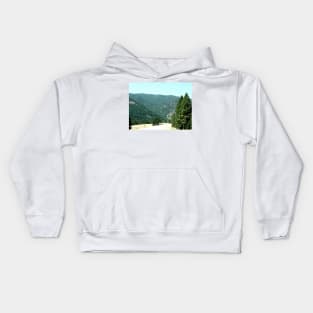 Highway though Montana's Hills and Mounds Kids Hoodie